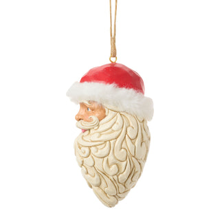 Jim Shore Heartwood Creek: Large Santa Head Hanging Ornament sparkle-castle