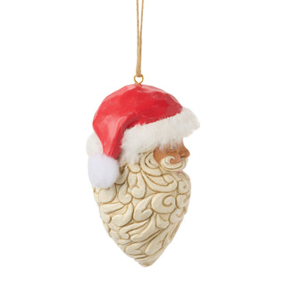 Jim Shore Heartwood Creek: Large Santa Head Hanging Ornament sparkle-castle