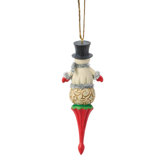 Jim Shore Heartwood Creek: Snowman Finial Hanging Ornament sparkle-castle