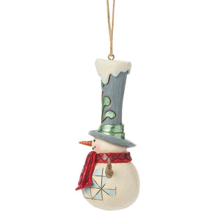 Jim Shore Heartwood Creek: Snowman With Tall Top Hat Hanging Ornament sparkle-castle