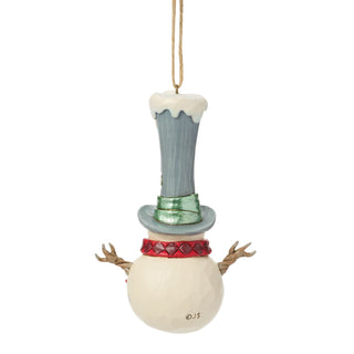 Jim Shore Heartwood Creek: Snowman With Tall Top Hat Hanging Ornament sparkle-castle