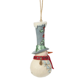 Jim Shore Heartwood Creek: Snowman With Tall Top Hat Hanging Ornament sparkle-castle