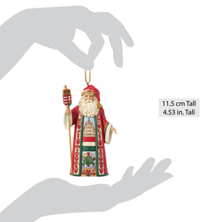 Jim Shore Heartwood Creek: Hungarian Santa Hanging Ornament sparkle-castle