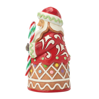 Jim Shore Heartwood Creek: Pint Sized Gingerbread Santa With Candy Cane Figurine sparkle-castle