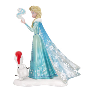 Disney Showcase: Elsa & Olaf Seasonal Figurine sparkle-castle