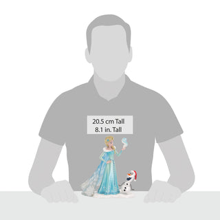 Disney Showcase: Elsa & Olaf Seasonal Figurine sparkle-castle