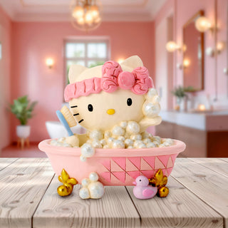 Jim Shore Sanrio: Hello Kitty Self Care Bath Figurine sparkle-castle