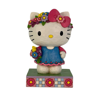 Jim Shore Sanrio: Hello Kitty with Flower Crown Figurine