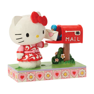 Jim Shore Sanrio: Hello Kitty Valentines Mailbox Figurine sparkle-castle