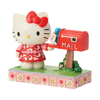 Jim Shore Sanrio: Hello Kitty Valentines Mailbox Figurine sparkle-castle