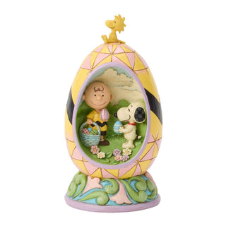Jim Shore Peanuts: Snoopy/Charlie Egg Diorama Figurine