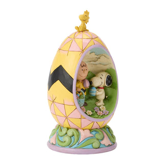Jim Shore Peanuts: Snoopy/Charlie Egg Diorama Figurine