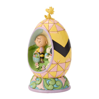 Jim Shore Peanuts: Snoopy/Charlie Egg Diorama Figurine
