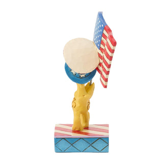 Jim Shore Peanuts: Patriotic Woodstock with Flag Figurine