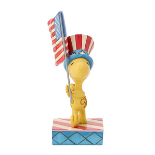 Jim Shore Peanuts: Patriotic Woodstock with Flag Figurine