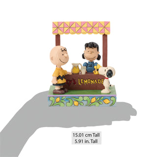 Jim Shore Peanuts: Lucy's Lemonade Stand Figurine sparkle-castle