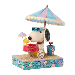 Jim Shore Peanuts: Snoopy Holding Woodstock/Bowl Figurine