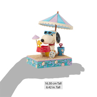 Jim Shore Peanuts: Snoopy Holding Woodstock In Bowl Figurine sparkle-castle