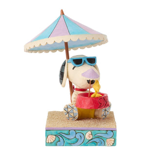 Jim Shore Peanuts: Snoopy Holding Woodstock/Bowl Figurine