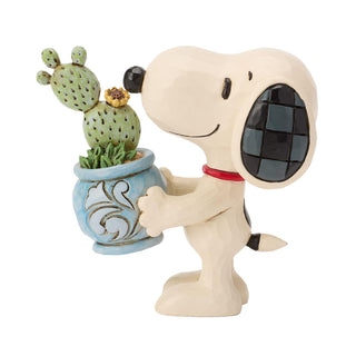 Jim Shore Peanuts: Snoopy with Plant Mini Figurine