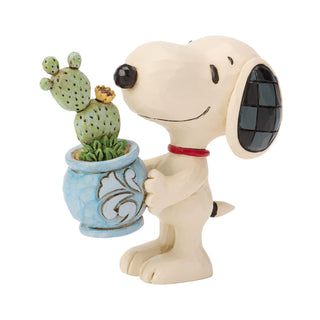 Jim Shore Peanuts: Snoopy with Plant Mini Figurine