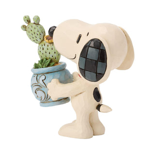 Jim Shore Peanuts: Snoopy with Plant Mini Figurine