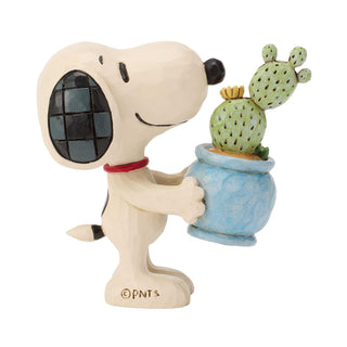 Jim Shore Peanuts: Snoopy with Plant Mini Figurine