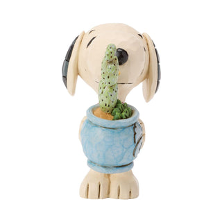 Jim Shore Peanuts: Snoopy with Plant Mini Figurine