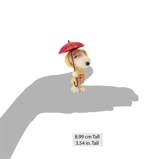 Jim Shore Peanuts: Snoopy in Raincoat Miniature Figurine sparkle-castle