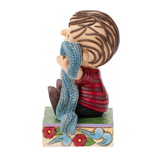 Jim Shore Peanuts: Linus Sitting with Blanket Figurine
