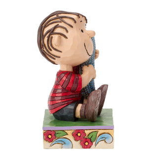 Jim Shore Peanuts: Linus Sitting with Blanket Figurine