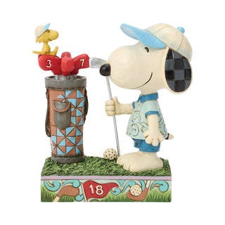Jim Shore Peanuts: Snoopy and Woodstock Golfing Figurine