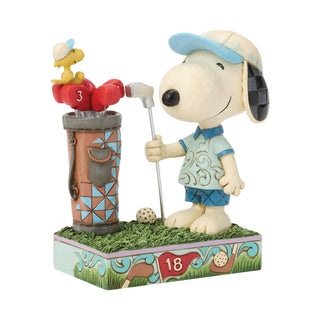 Jim Shore Peanuts: Snoopy and Woodstock Golfing Figurine