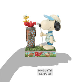 Jim Shore Peanuts: Snoopy and Woodstock Golfing Figurine sparkle-castle