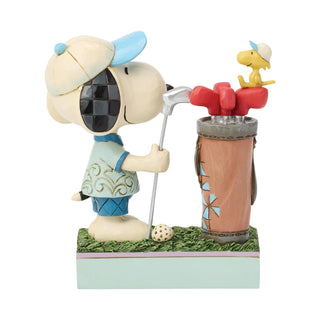Jim Shore Peanuts: Snoopy and Woodstock Golfing Figurine
