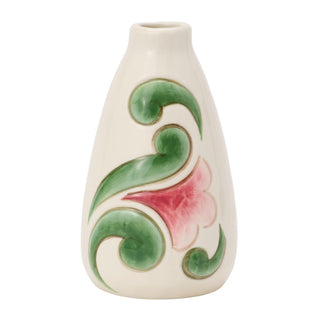 Jim Shore Heartwood Creek: Cream with Floral Vase Vase