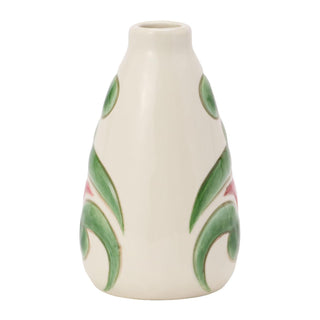 Jim Shore Heartwood Creek: Cream with Floral Vase Vase