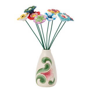 Jim Shore Heartwood Creek: Cream with Floral Vase Vase