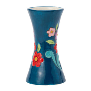 Jim Shore Heartwood Creek: Blue with Floral Vase Vase