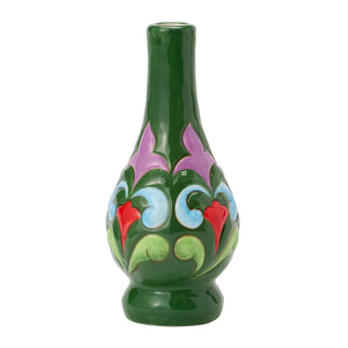 Jim Shore Heartwood Creek: Green with Floral Vase Vase