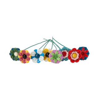 Jim Shore Heartwood Creek: Flowers 8 PC Assorted Ceramic Flowers