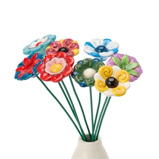 Jim Shore Heartwood Creek: Flowers 8 PC Assorted Ceramic Flowers