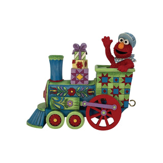 Jim Shore Sesame Street: Elmo Train Engine Figurine sparkle-castle