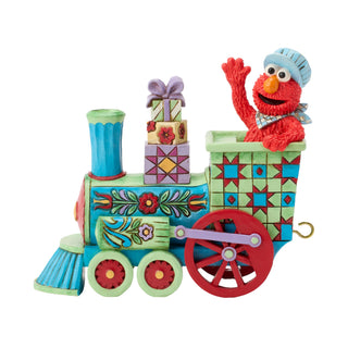 Jim Shore Sesame Street: Elmo Train Engine Figurine sparkle-castle