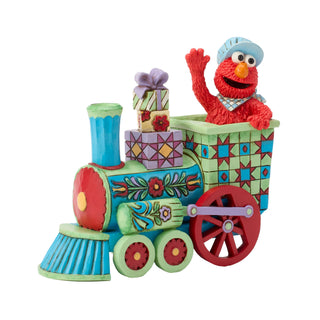 Jim Shore Sesame Street: Elmo Train Engine Figurine sparkle-castle