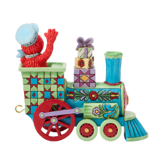 Jim Shore Sesame Street: Elmo Train Engine Figurine sparkle-castle