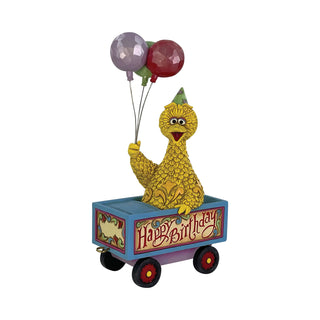 Jim Shore Sesame Street: Big Bird Birthday Train Car Figurine sparkle-castle