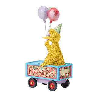 Jim Shore Sesame Street: Big Bird Birthday Train Car Figurine sparkle-castle