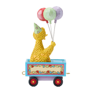 Jim Shore Sesame Street: Big Bird Birthday Train Car Figurine sparkle-castle