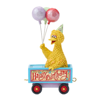 Jim Shore Sesame Street: Big Bird Birthday Train Car Figurine sparkle-castle